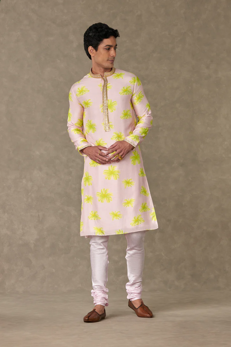 Baby Pink Parijat Kurta Set - Image 4