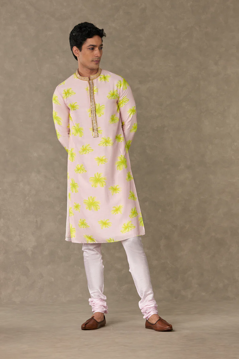 Baby Pink Parijat Kurta Set - Image 5