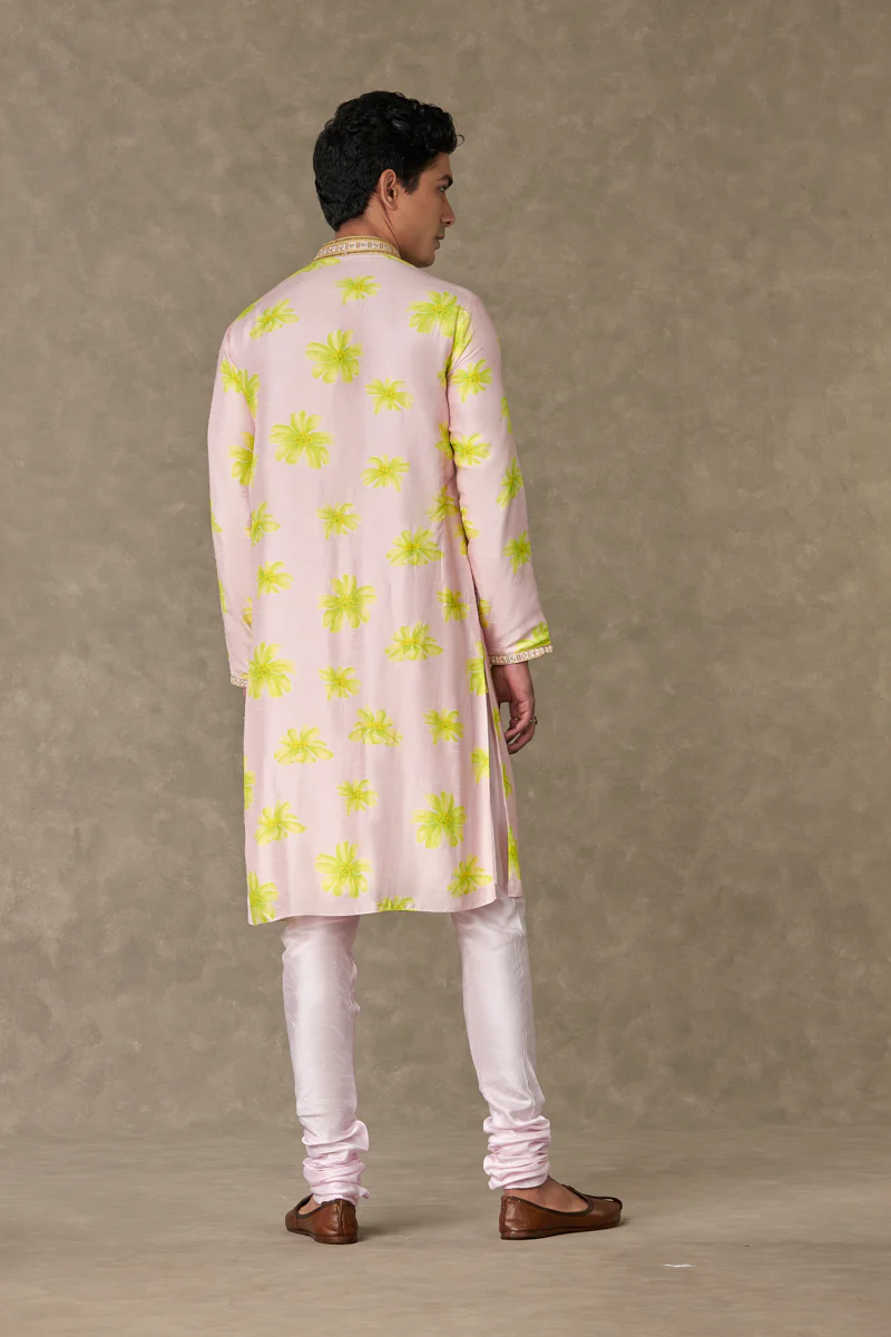 Baby Pink Parijat Kurta Set - Image 6