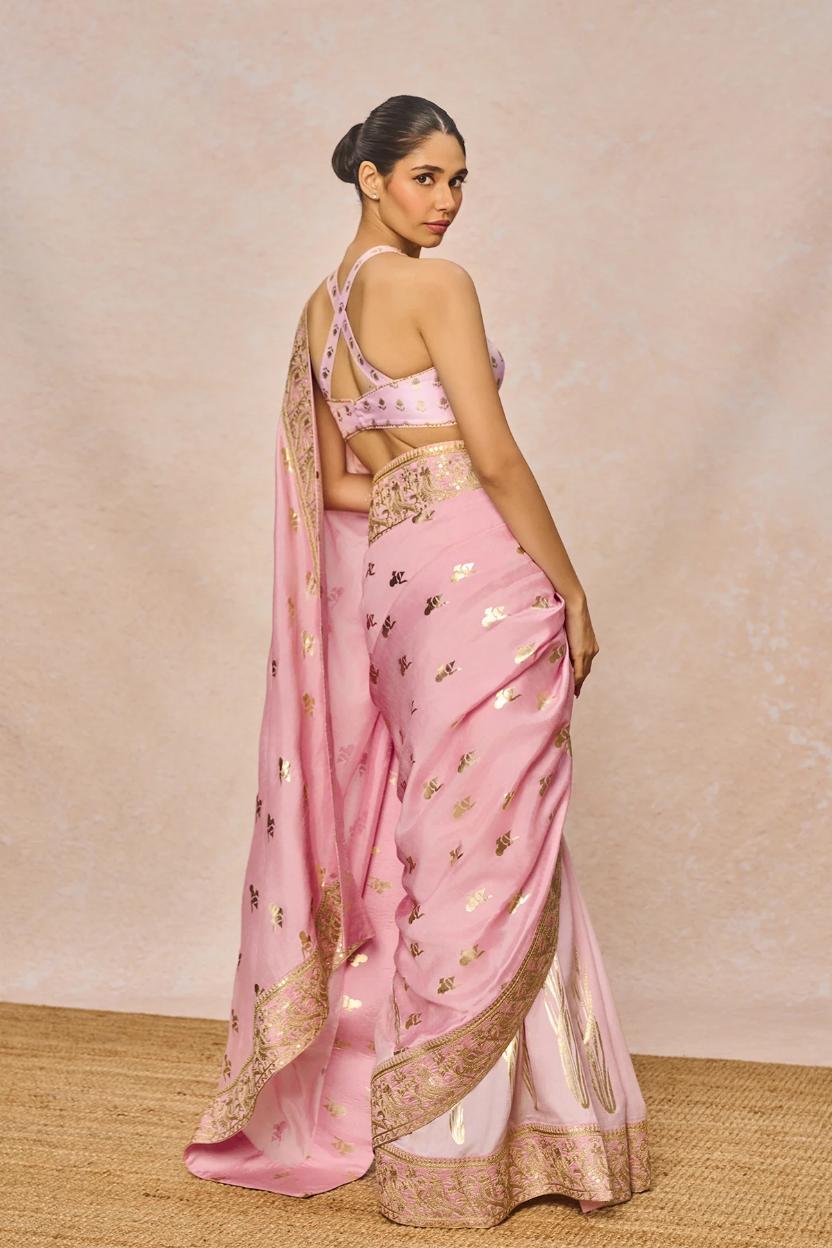 Baby Pink Whispering Saree - Image 6