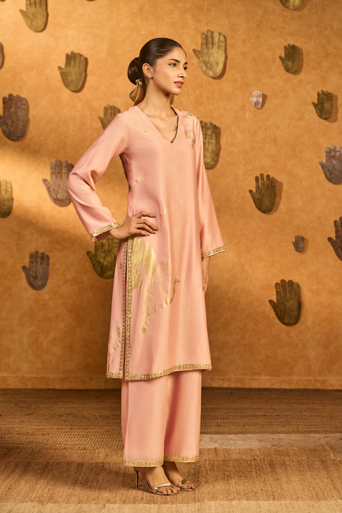 Babypink Crane Dawn Kurta Set - Image 4