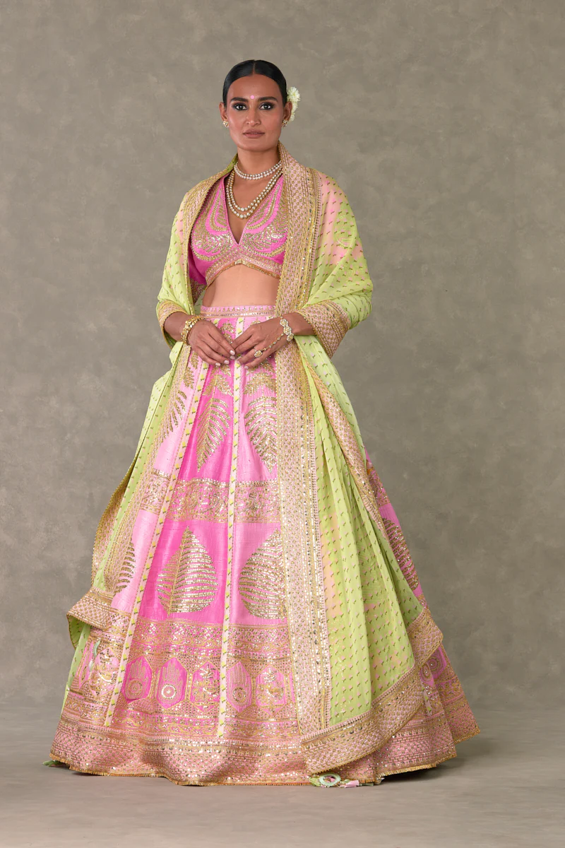 Barfi Pink ‘Paan-Patti’ lehenga - Image 10