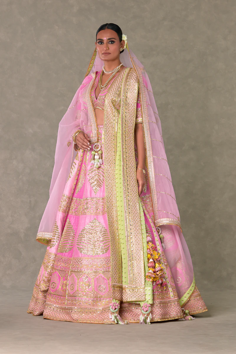 Barfi Pink ‘Paan-Patti’ lehenga - Image 5