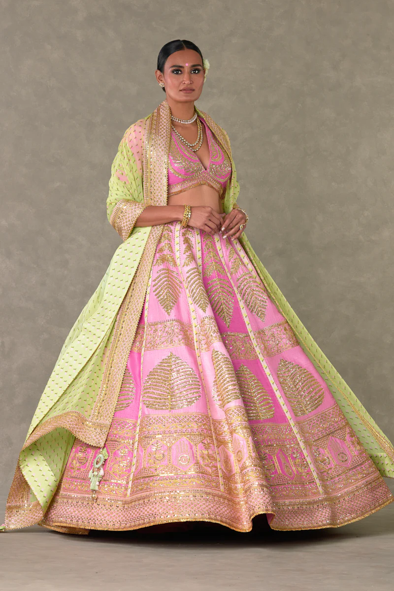 Barfi Pink ‘Paan-Patti’ lehenga - Image 6