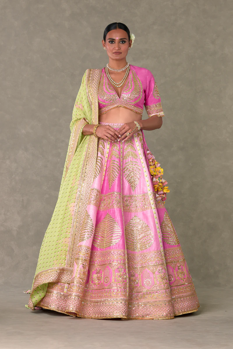 Barfi Pink ‘Paan-Patti’ lehenga - Image 7