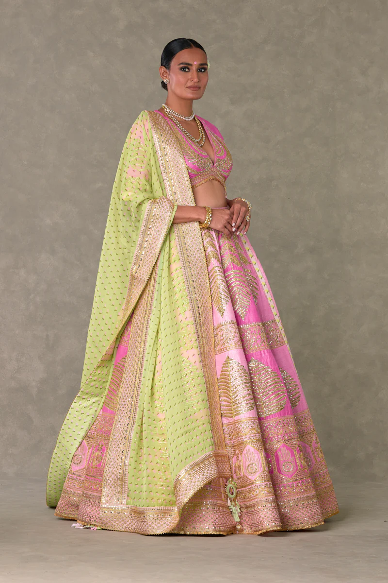 Barfi Pink ‘Paan-Patti’ lehenga - Image 8