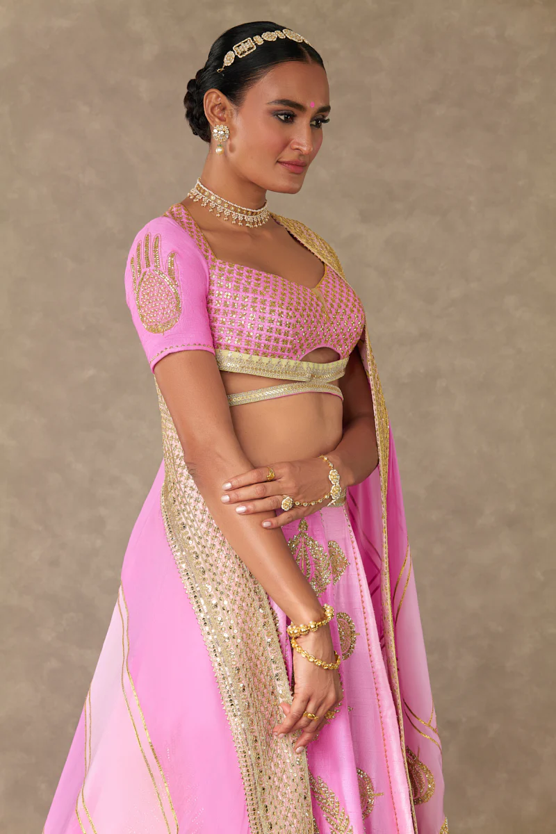 Barfi Pink Sitara Dil Lehenga Set - Image 3
