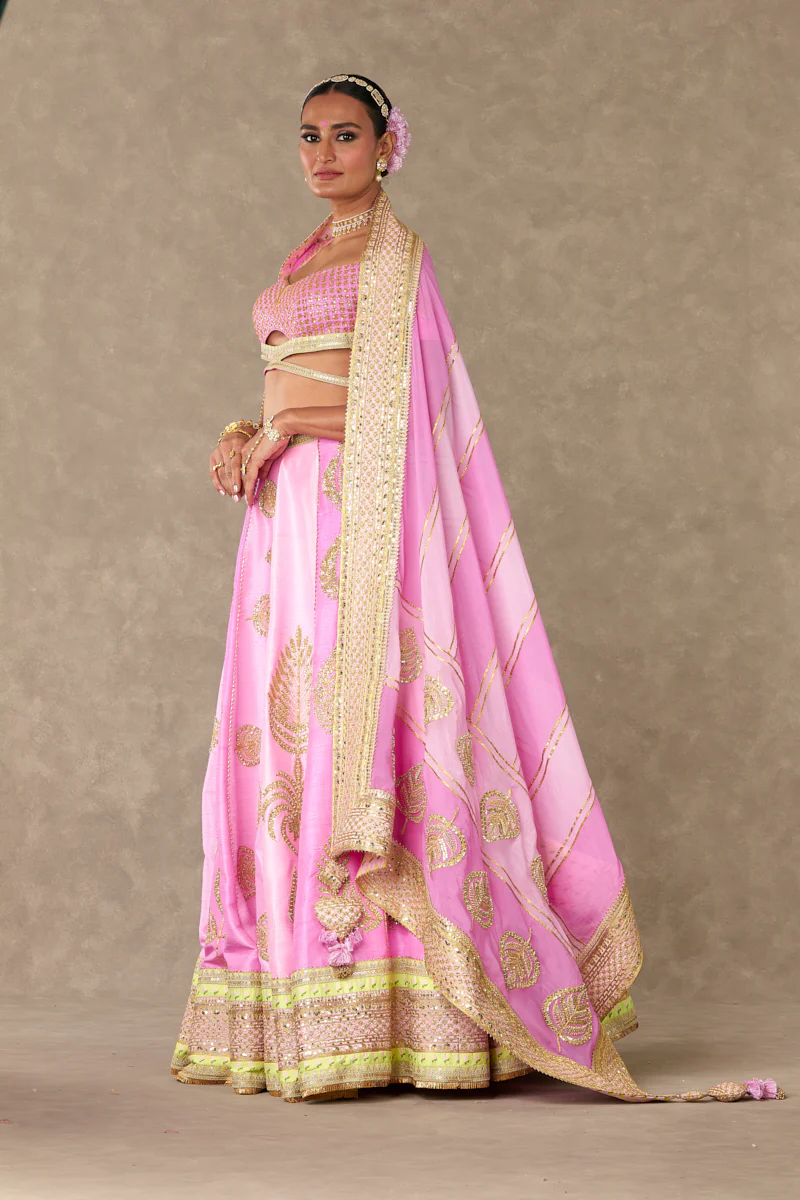 Barfi Pink Sitara Dil Lehenga Set - Image 7