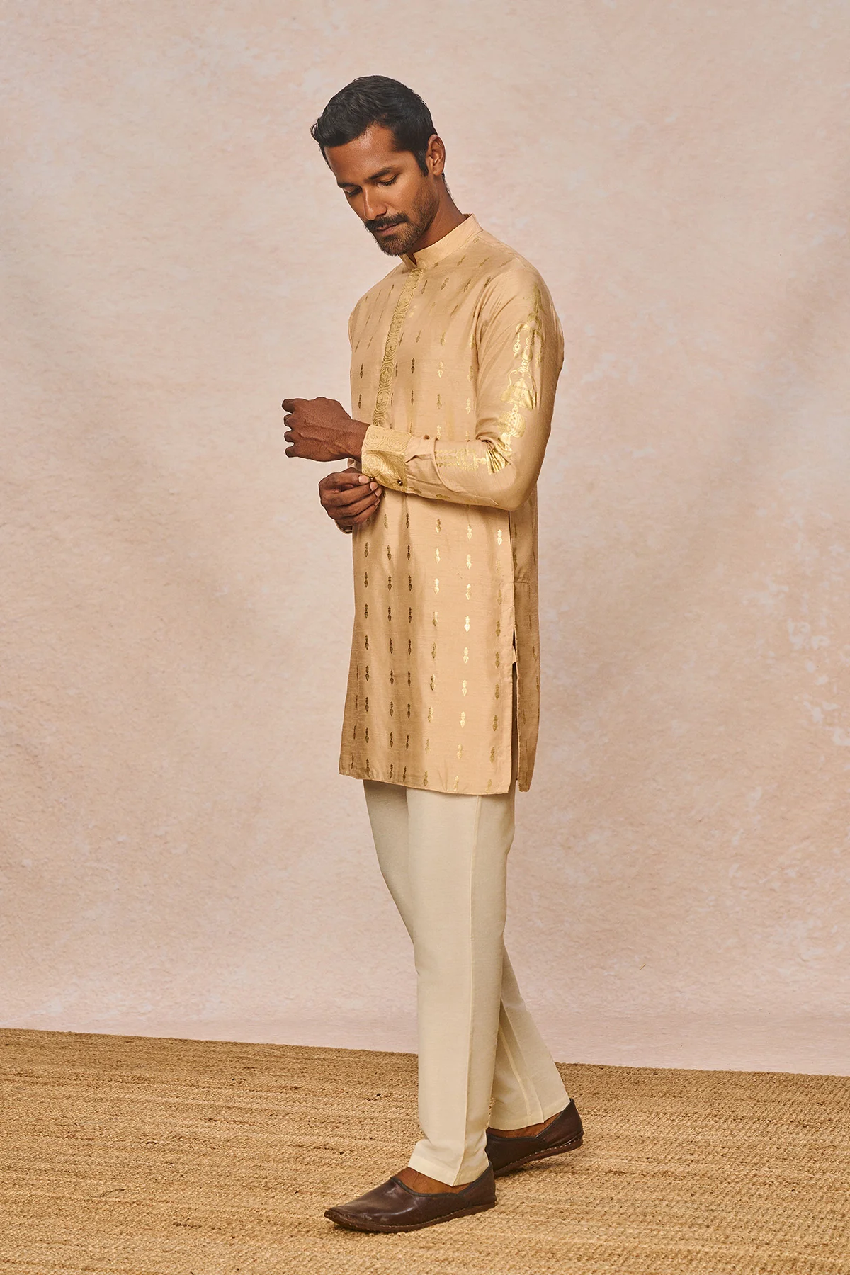 Beige Little Pots Kurta Set - Image 2