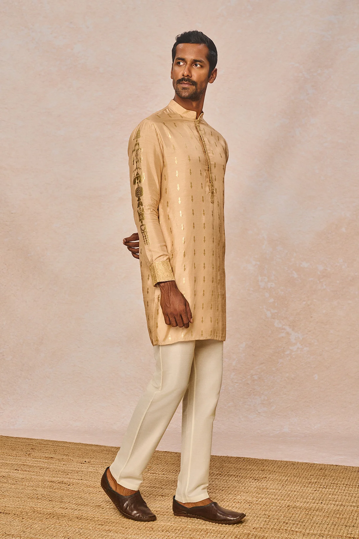 Beige Little Pots Kurta Set - Image 3