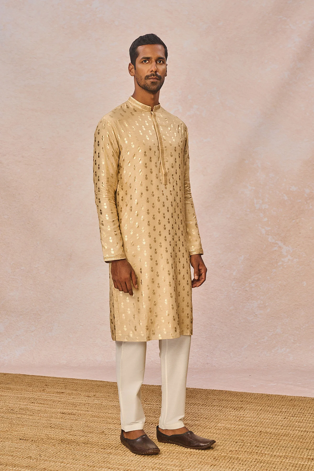 Beige Pixie Dust Kurta Set - Image 3