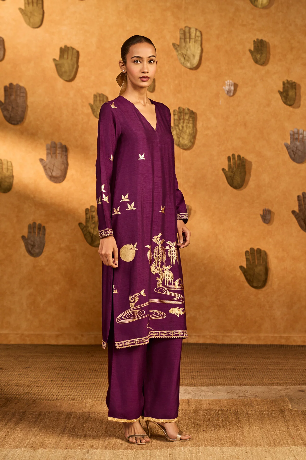 Berry Still Water Bloom Kurta Set - Image 3
