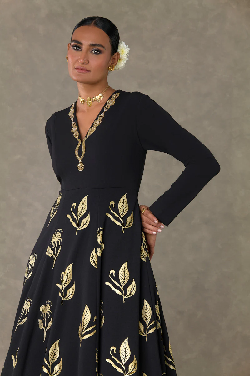 Black All In Bloom Gown - Image 2