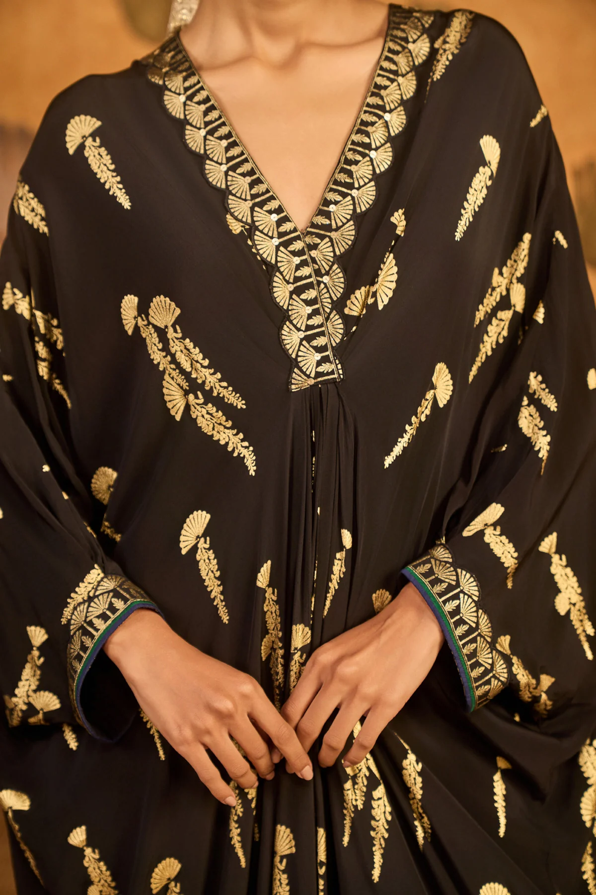 Black Cherry Vine Kaftan - Image 6