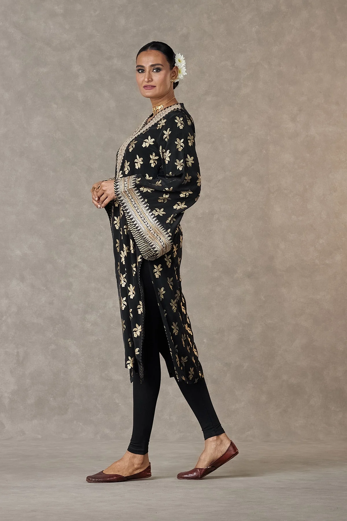 Black Cherrybloom Kurta - Image 4