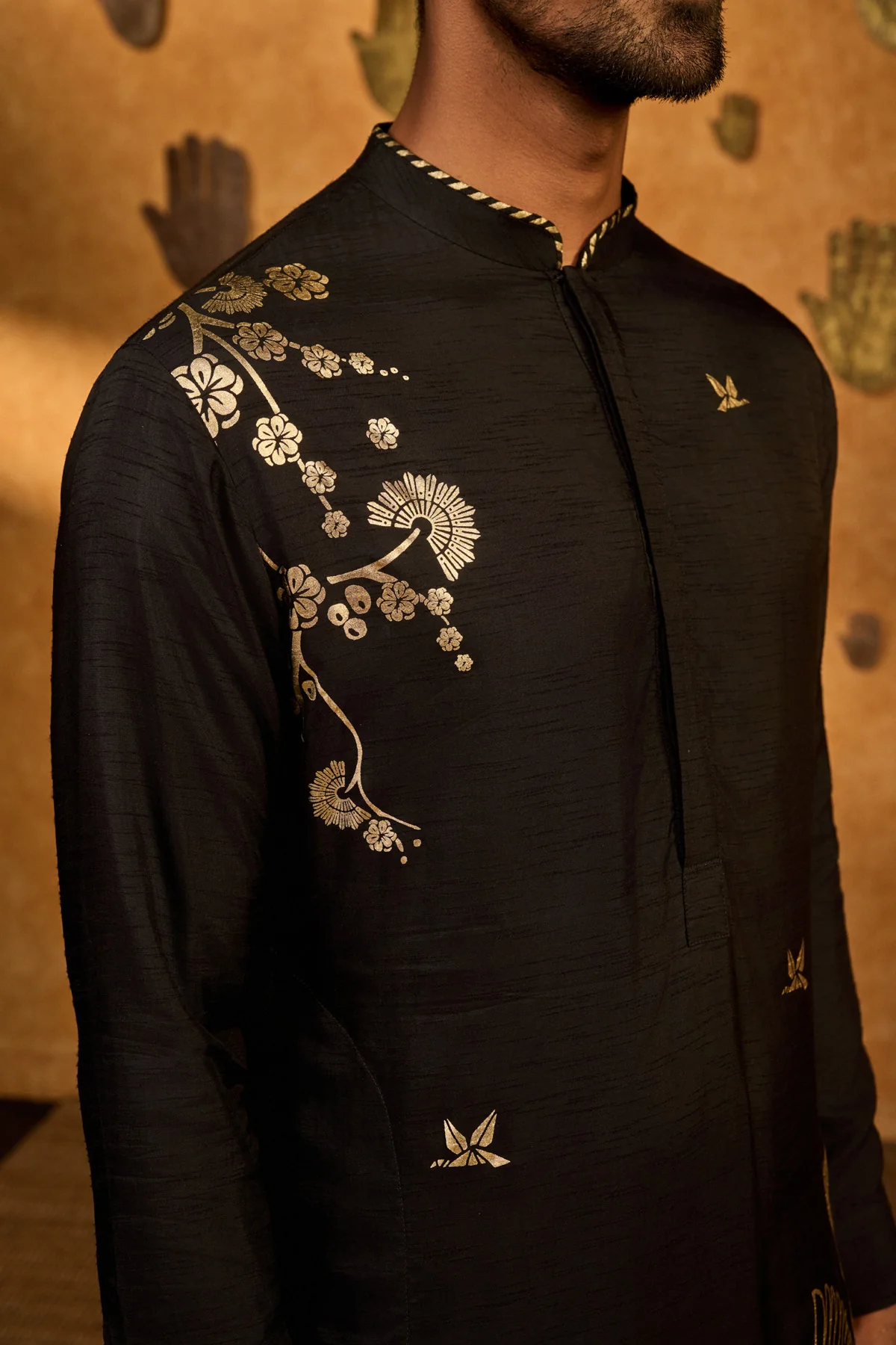 Black Crane Dawn Kurta Set - Image 6