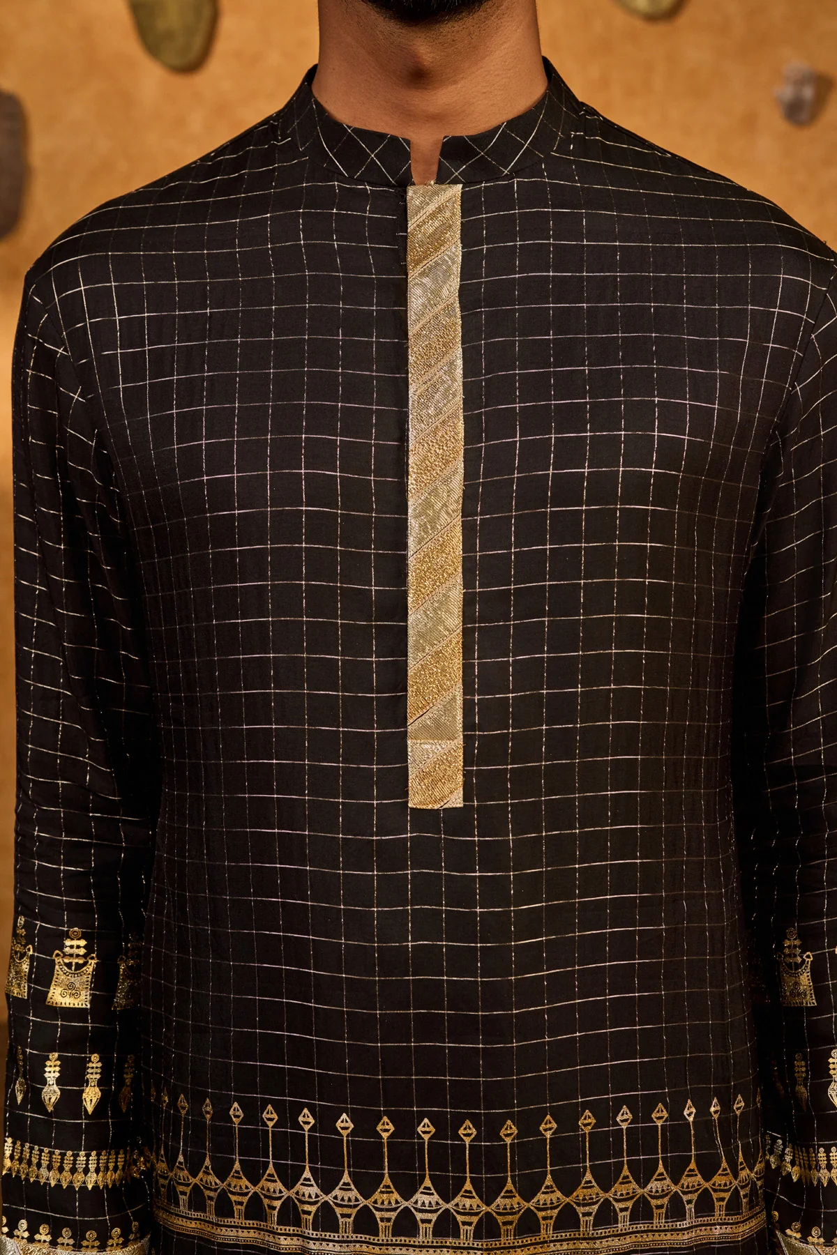 Black Midas Touch Kurta Set - Image 4