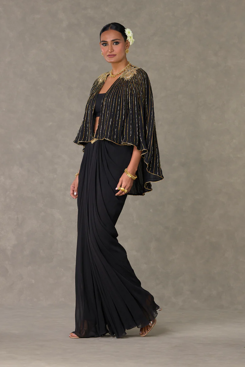 Black Neel-Kamal Cape Set - Image 4