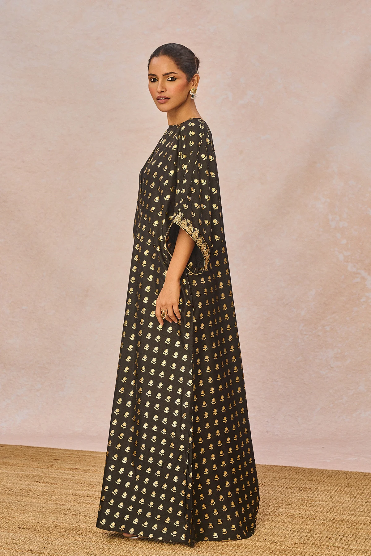 Black Palmscape Kaftan - Image 3