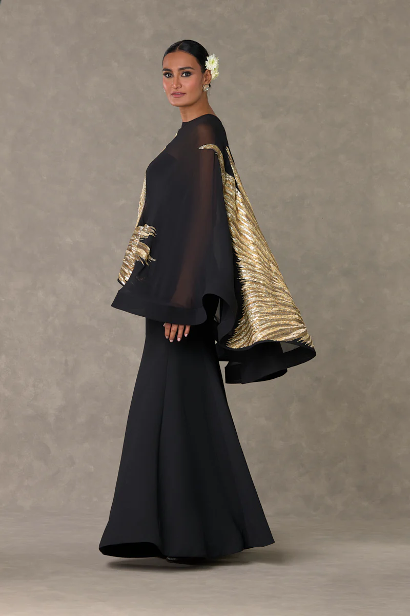Black Son-Chidiya Cape Set - Image 3