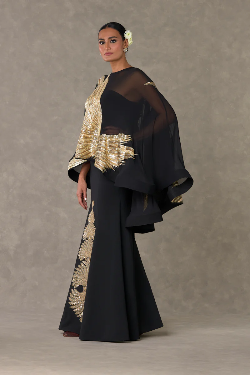 Black Son-Chidiya Cape Set - Image 4