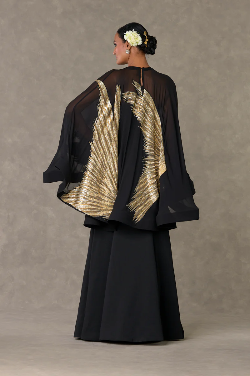 Black Son-Chidiya Cape Set - Image 5