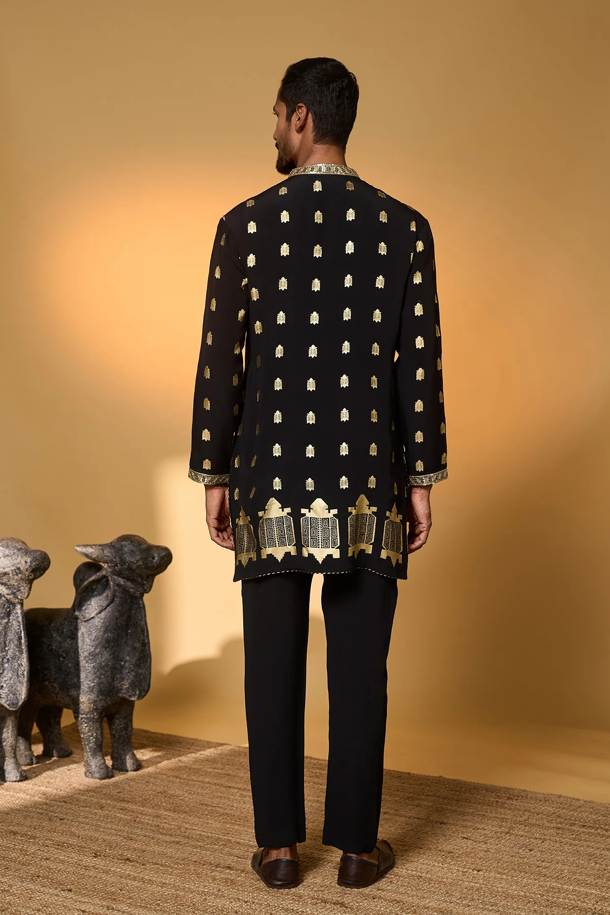 Black Turtle Tale Kurta Set - Image 7