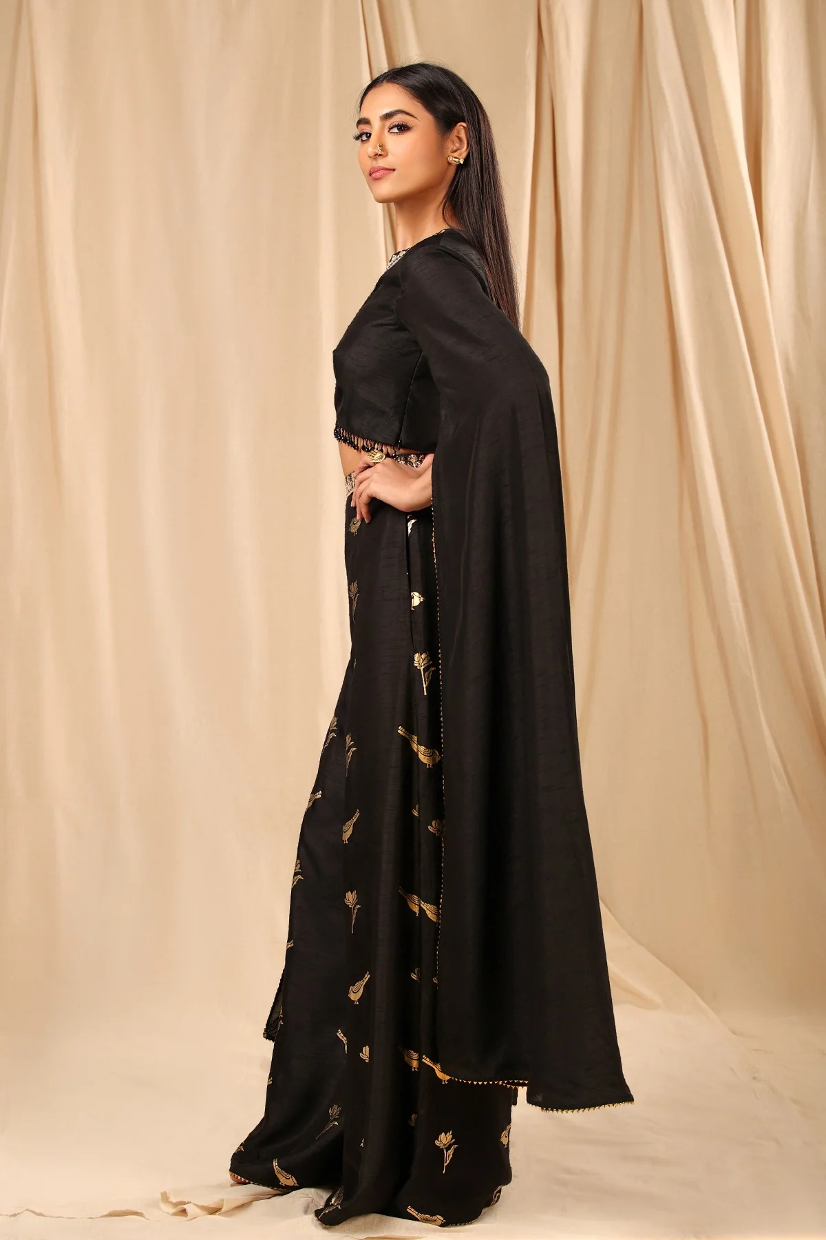 Black Vintage Fiona Palazzo Set - Image 4