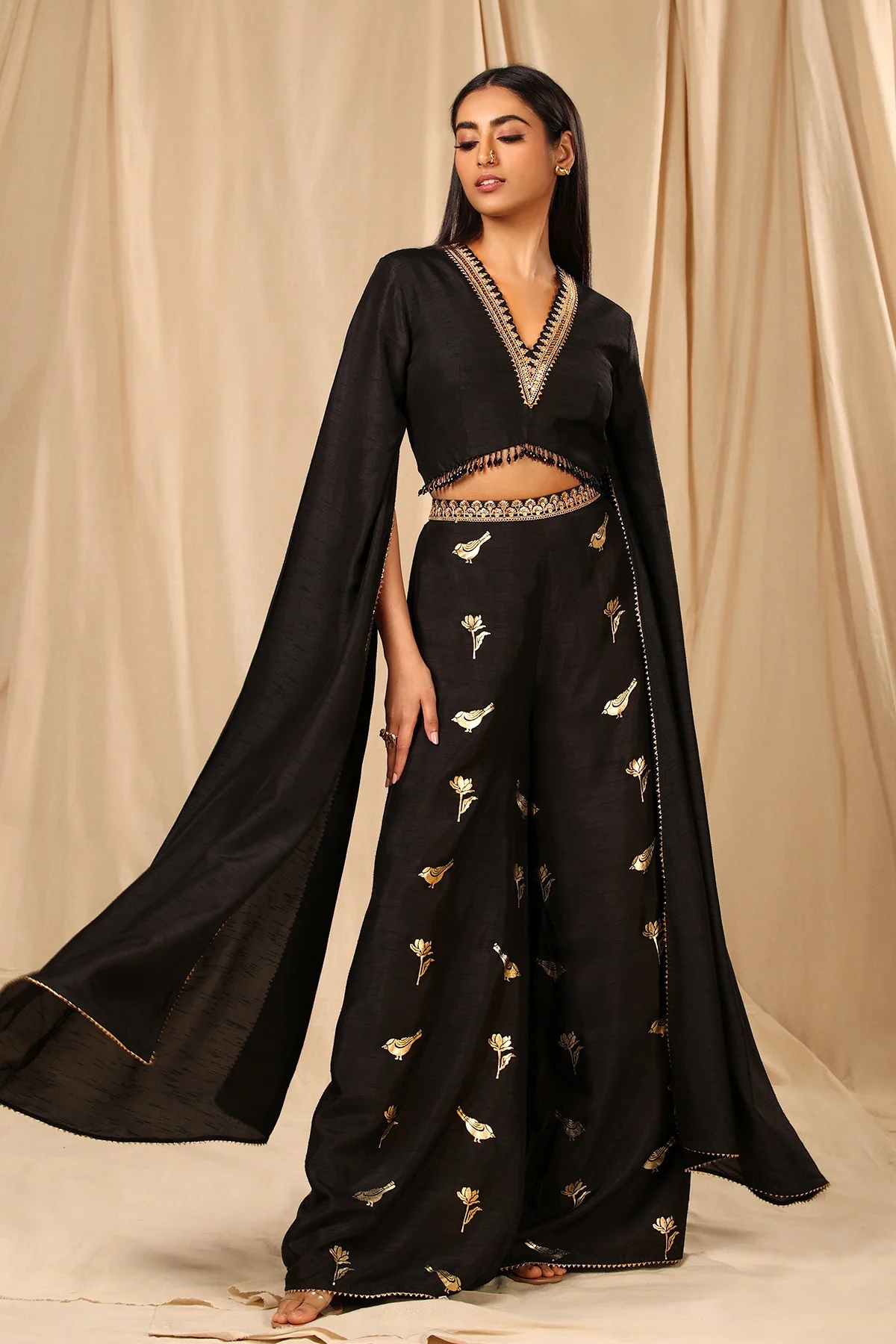 Black Vintage Fiona Palazzo Set - Image 5