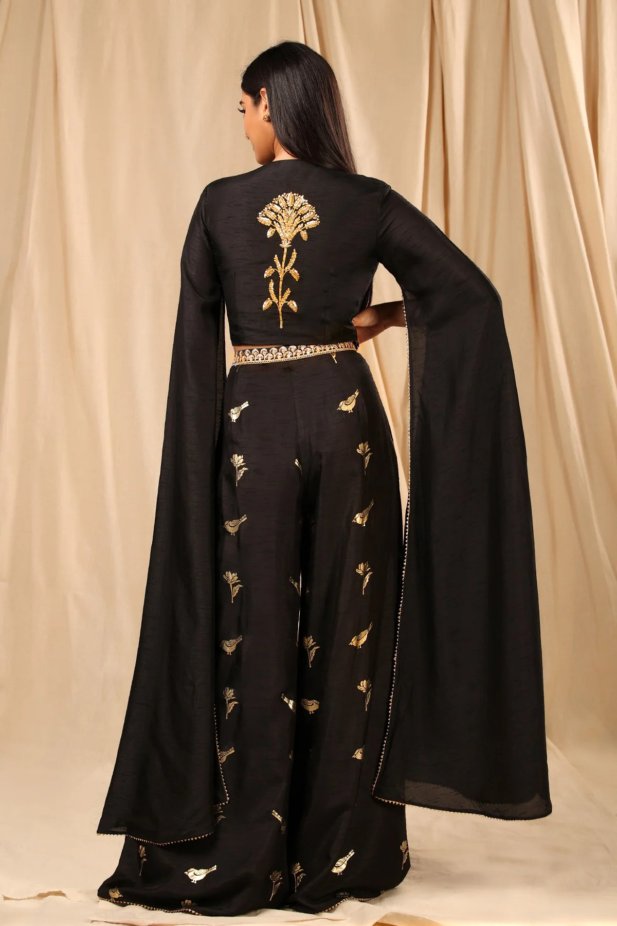 Black Vintage Fiona Palazzo Set - Image 7