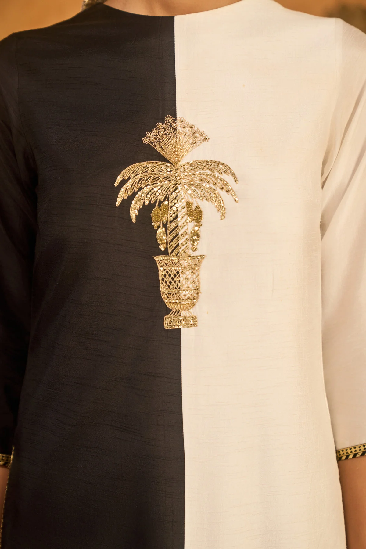 Black Ying Yang Kurta Set - Image 4