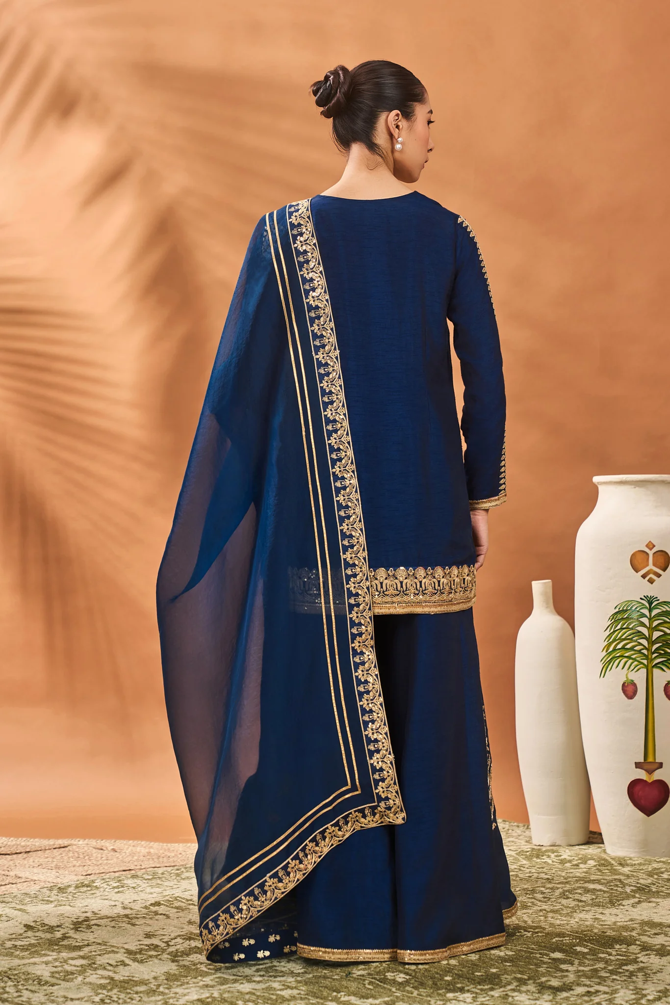 Blue Trikone Sharara Set - Image 6