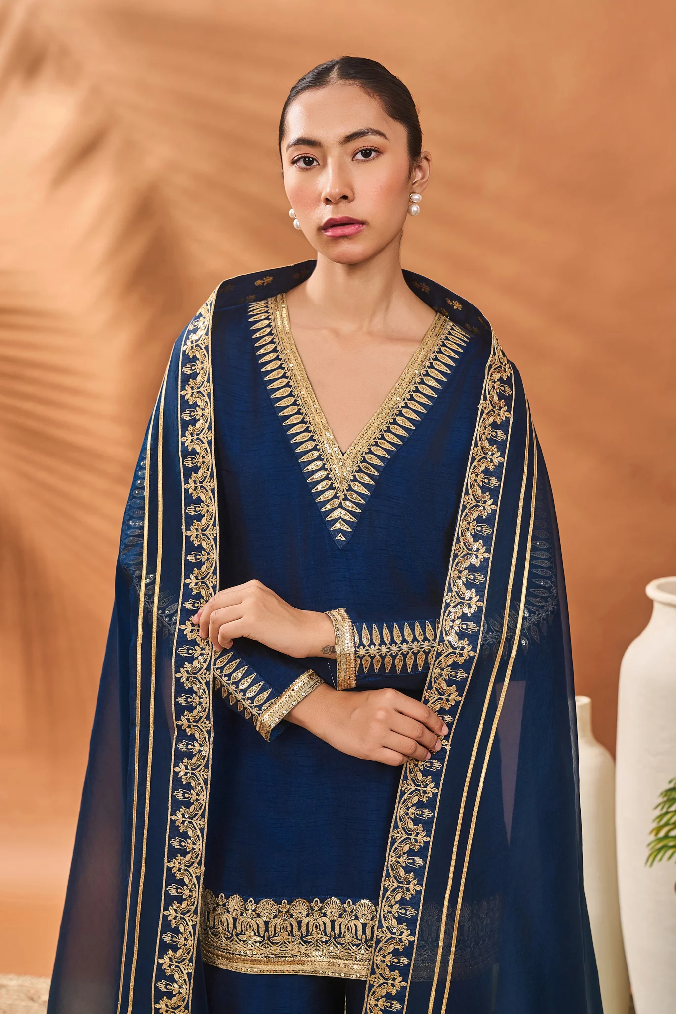 Blue Trikone Sharara Set - Image 7