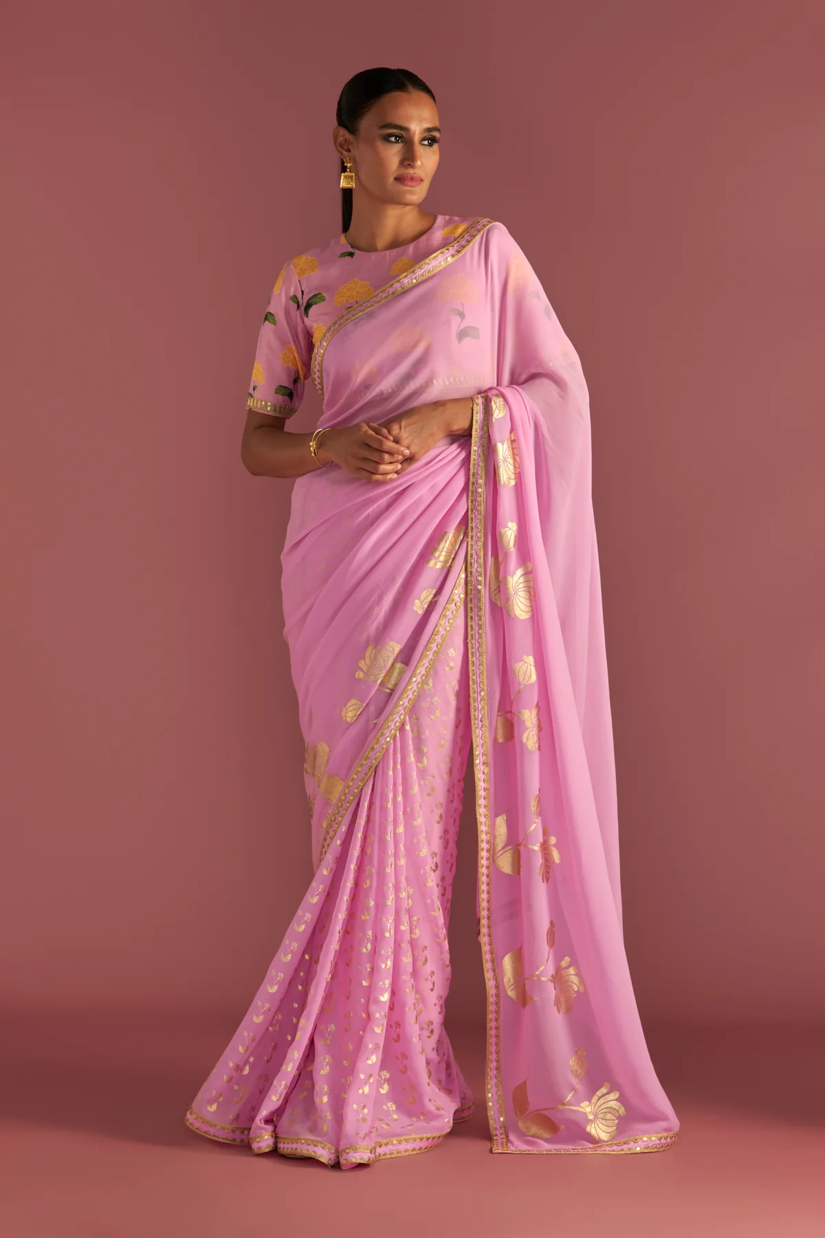 Blush Springbud Saree - Image 3