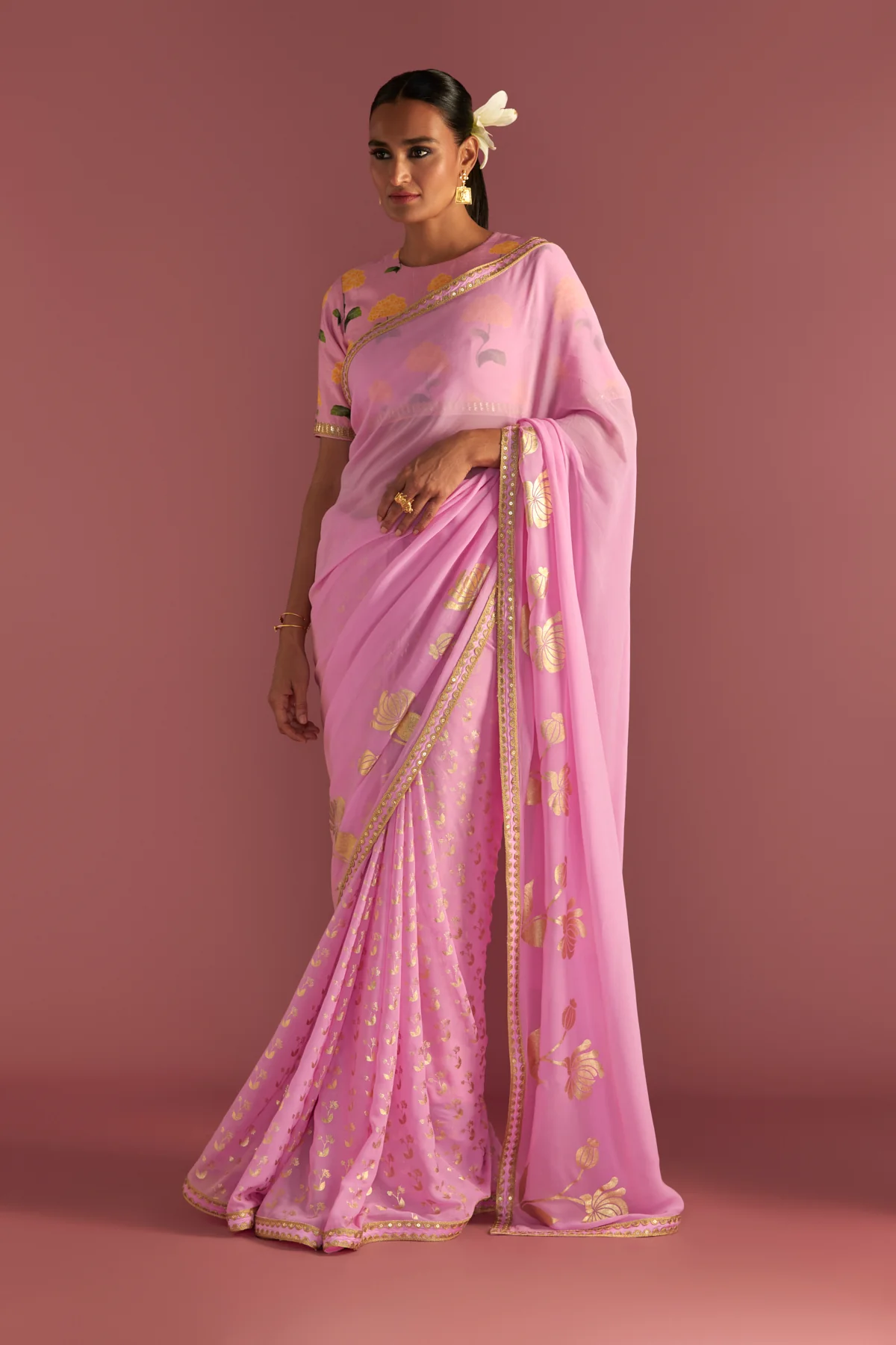 Blush Springbud Saree - Image 4
