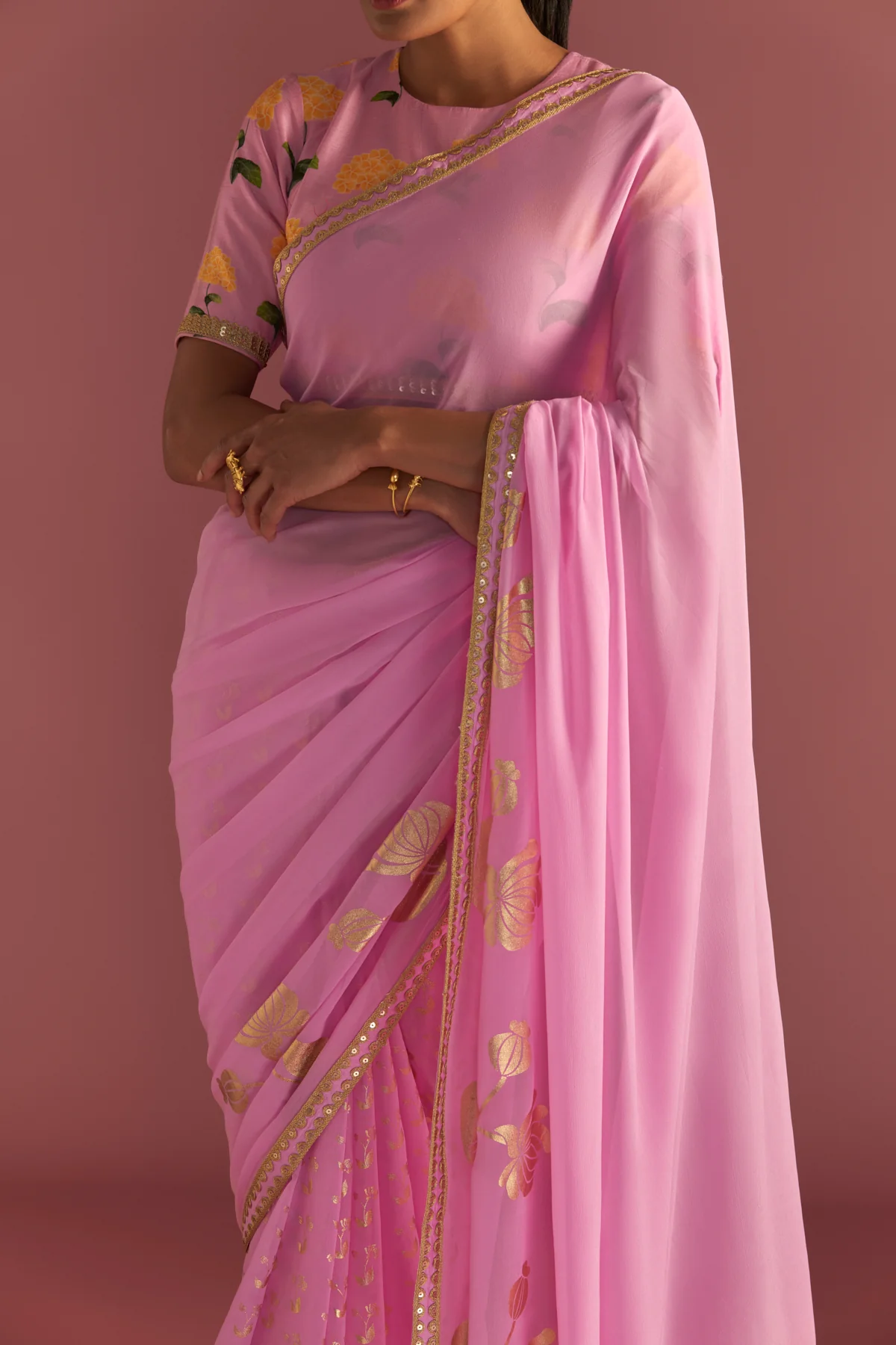 Blush Springbud Saree - Image 5