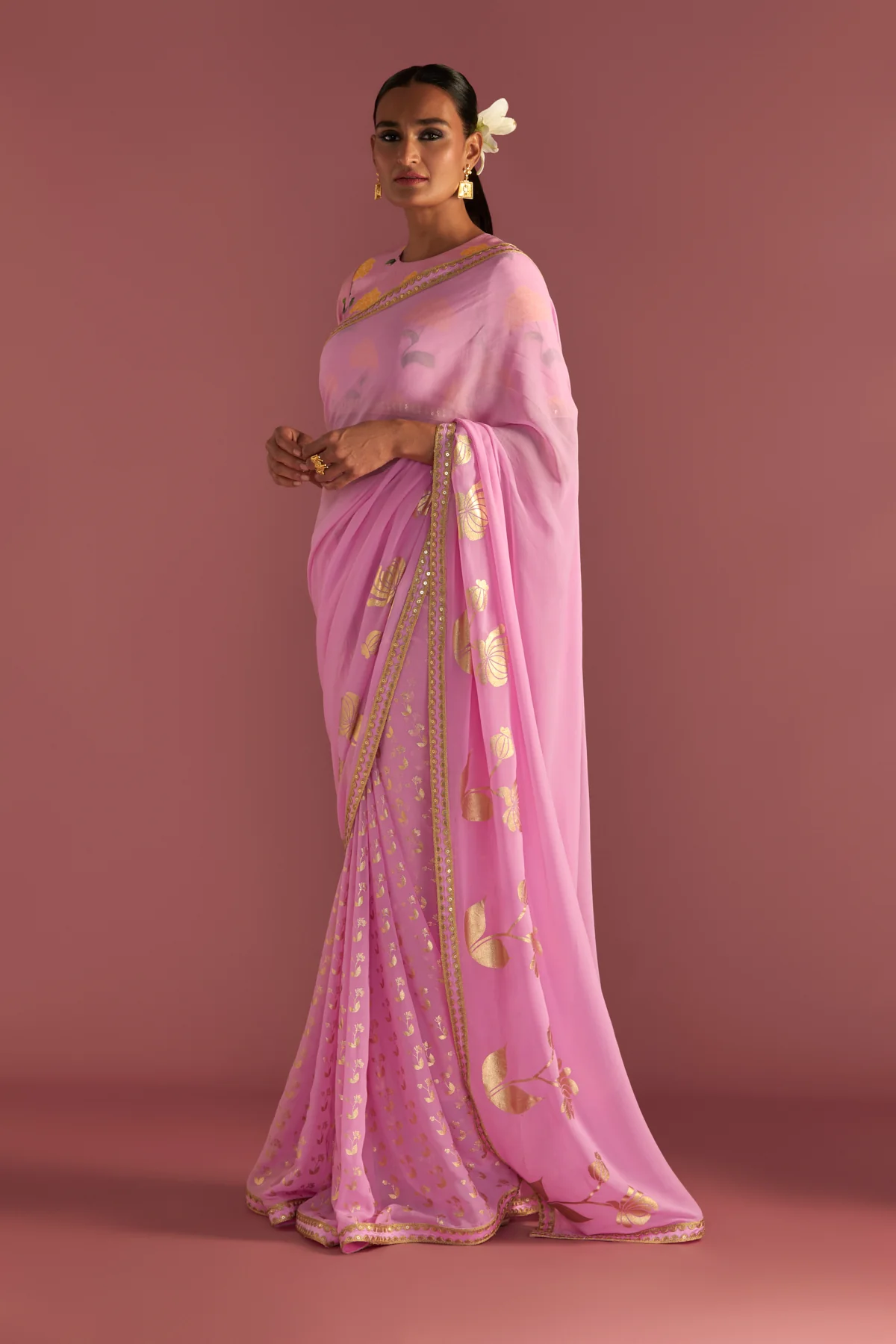 Blush Springbud Saree - Image 6