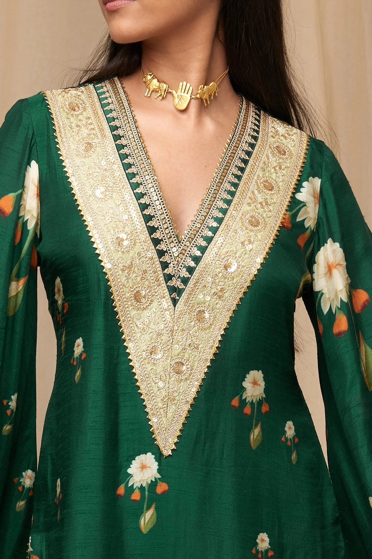 Bottle Green Buttercup Kurta - Image 5