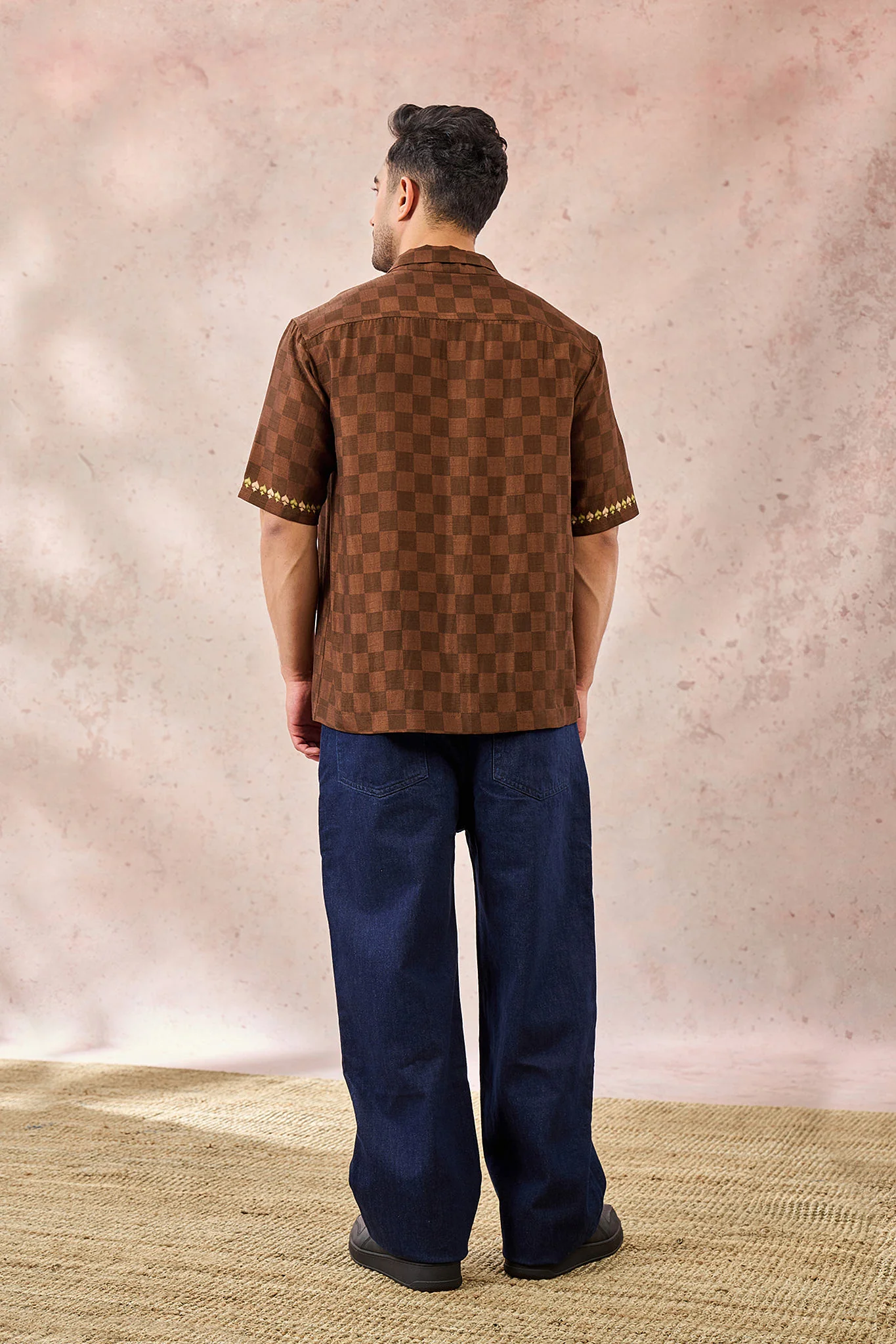 Brown Checkers Bloom Shirt - Image 5