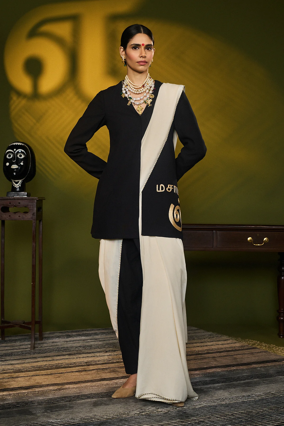 Call Me Masaba with Black Tamil Jacket Set - Image 3