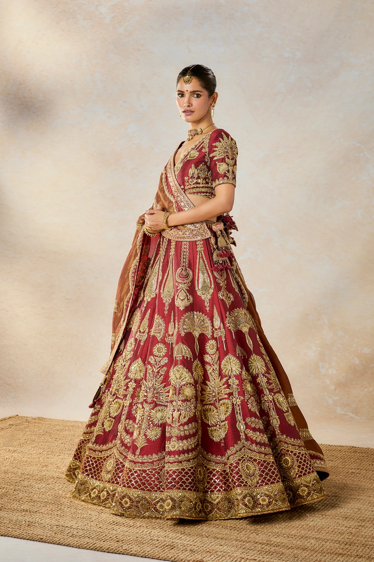 Cherry Gulab Lehenga Set - Image 3