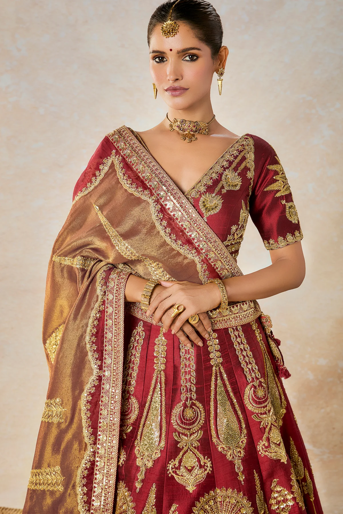 Cherry Gulab Lehenga Set - Image 4