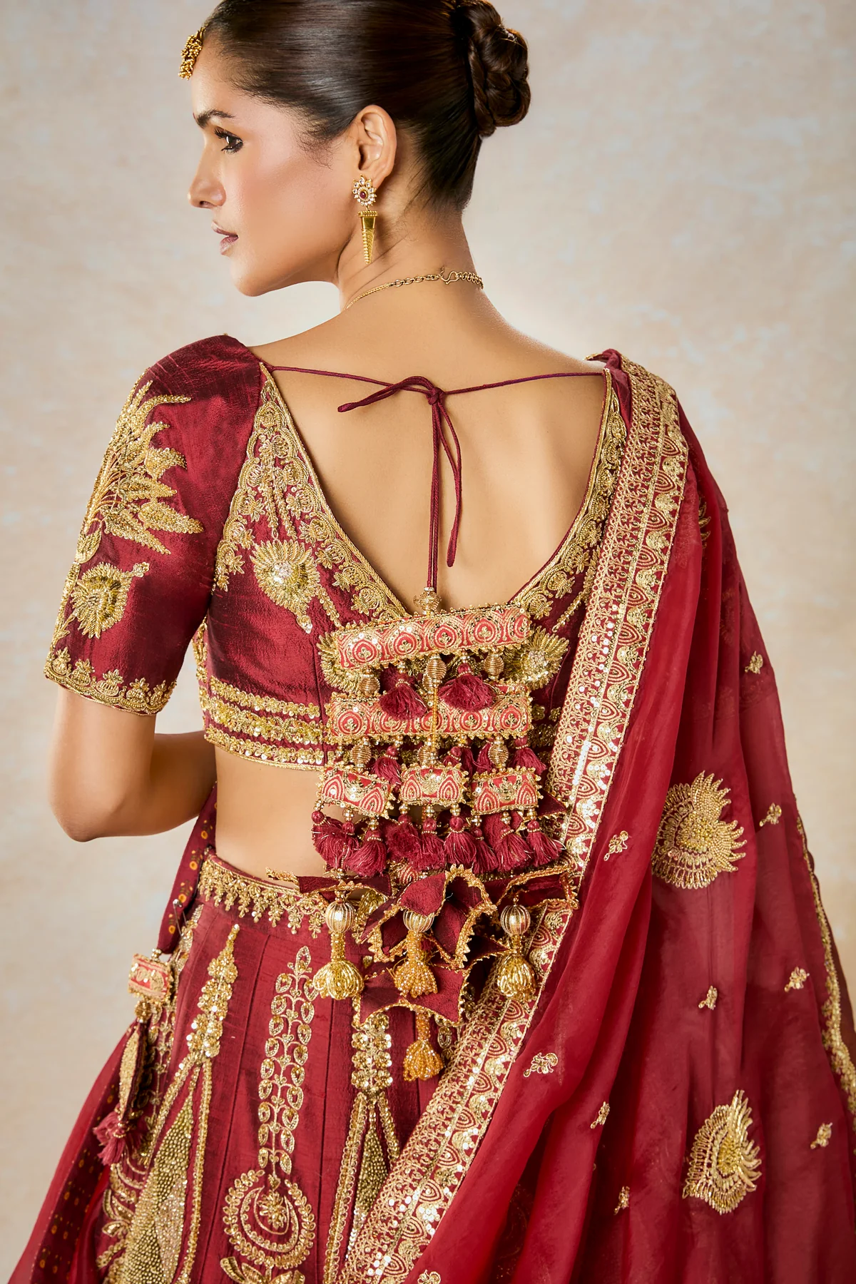 Cherry Gulab Lehenga Set - Image 6