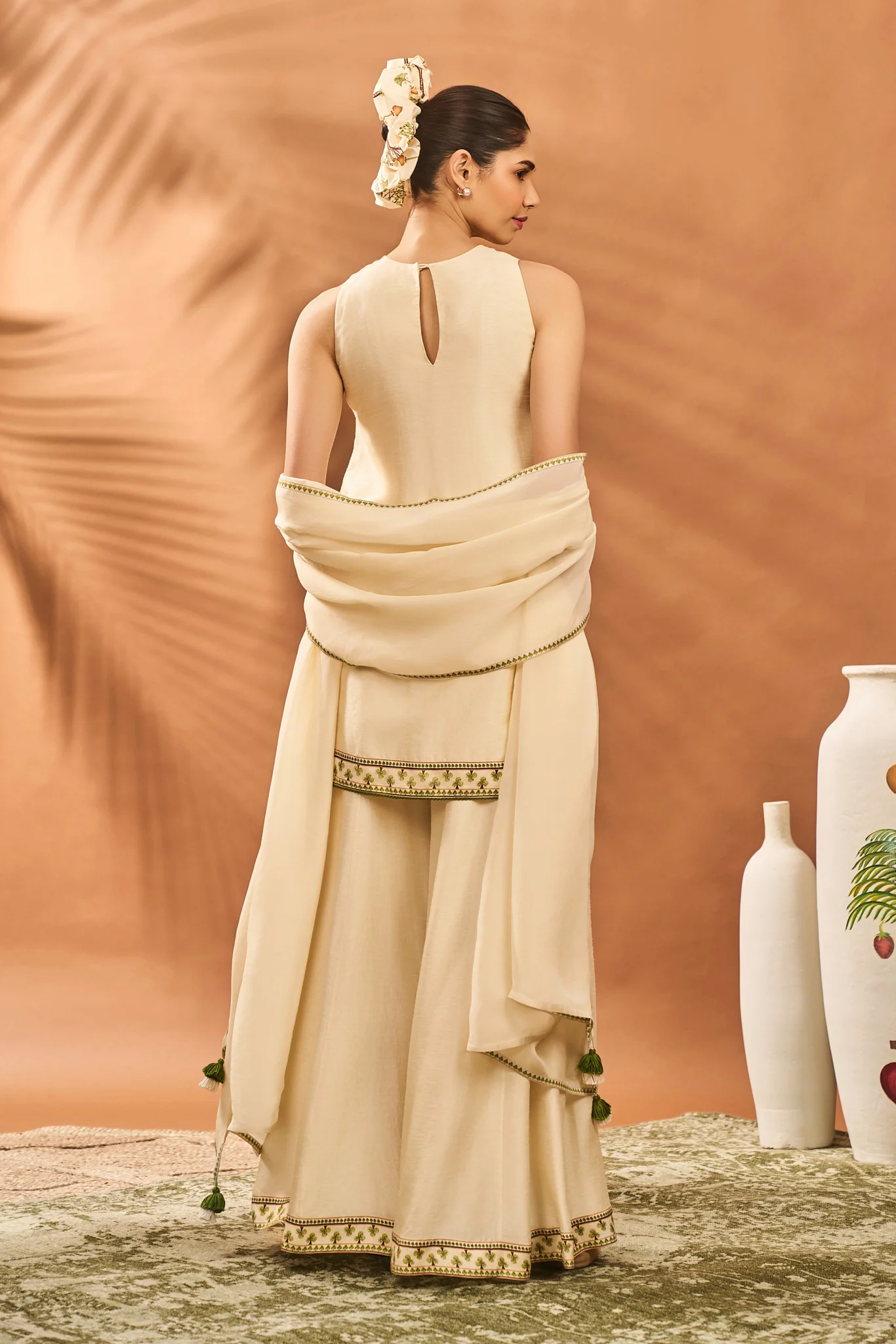Cream Wildscape Kurta Set - Image 5
