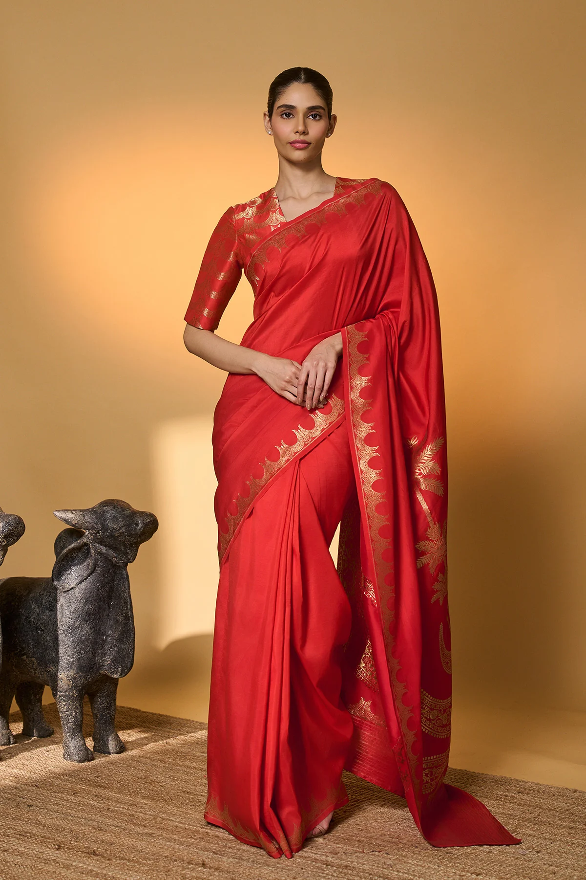 Crimson Tijila Saree