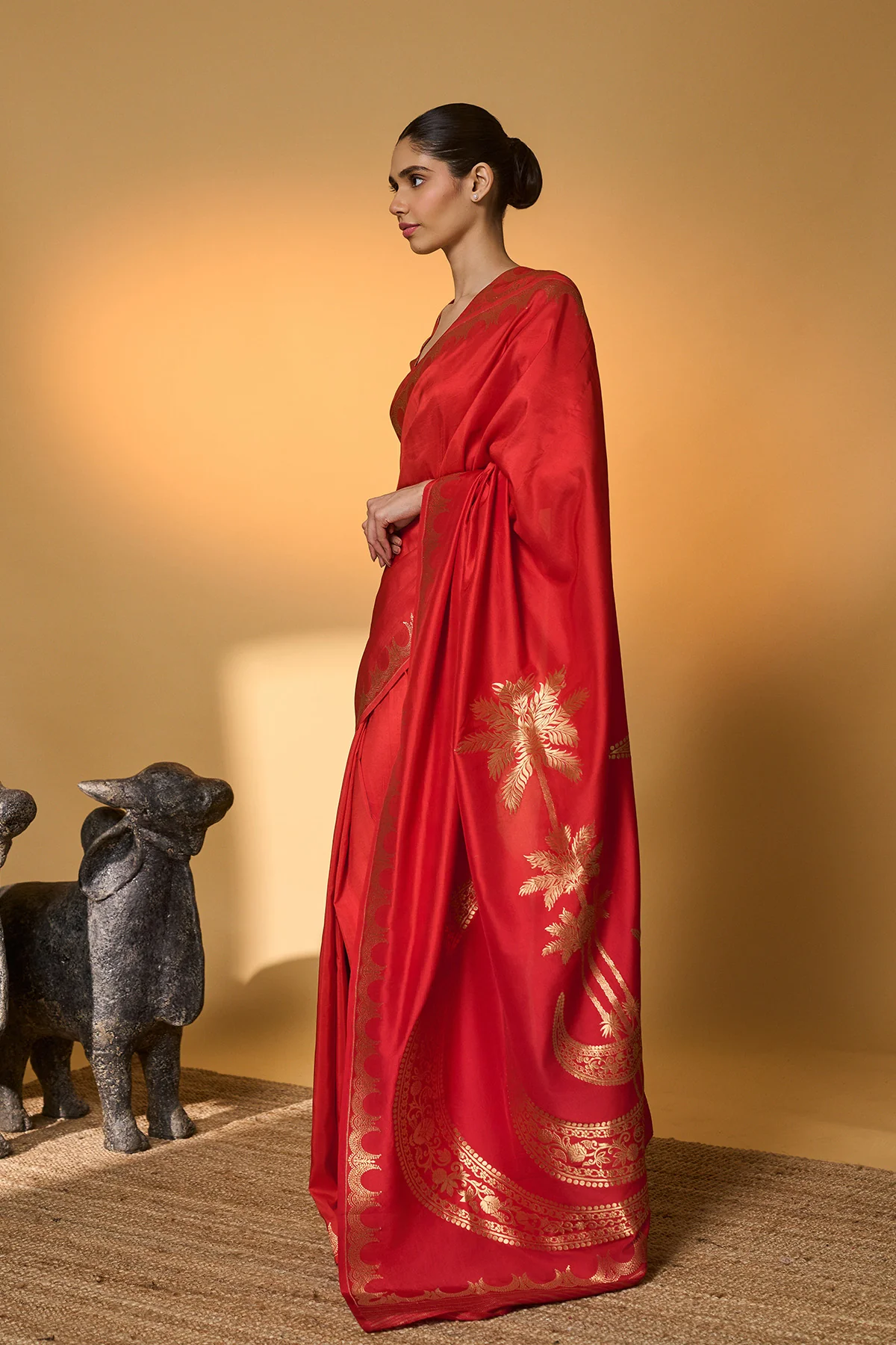 Crimson Tijila Saree - Image 2