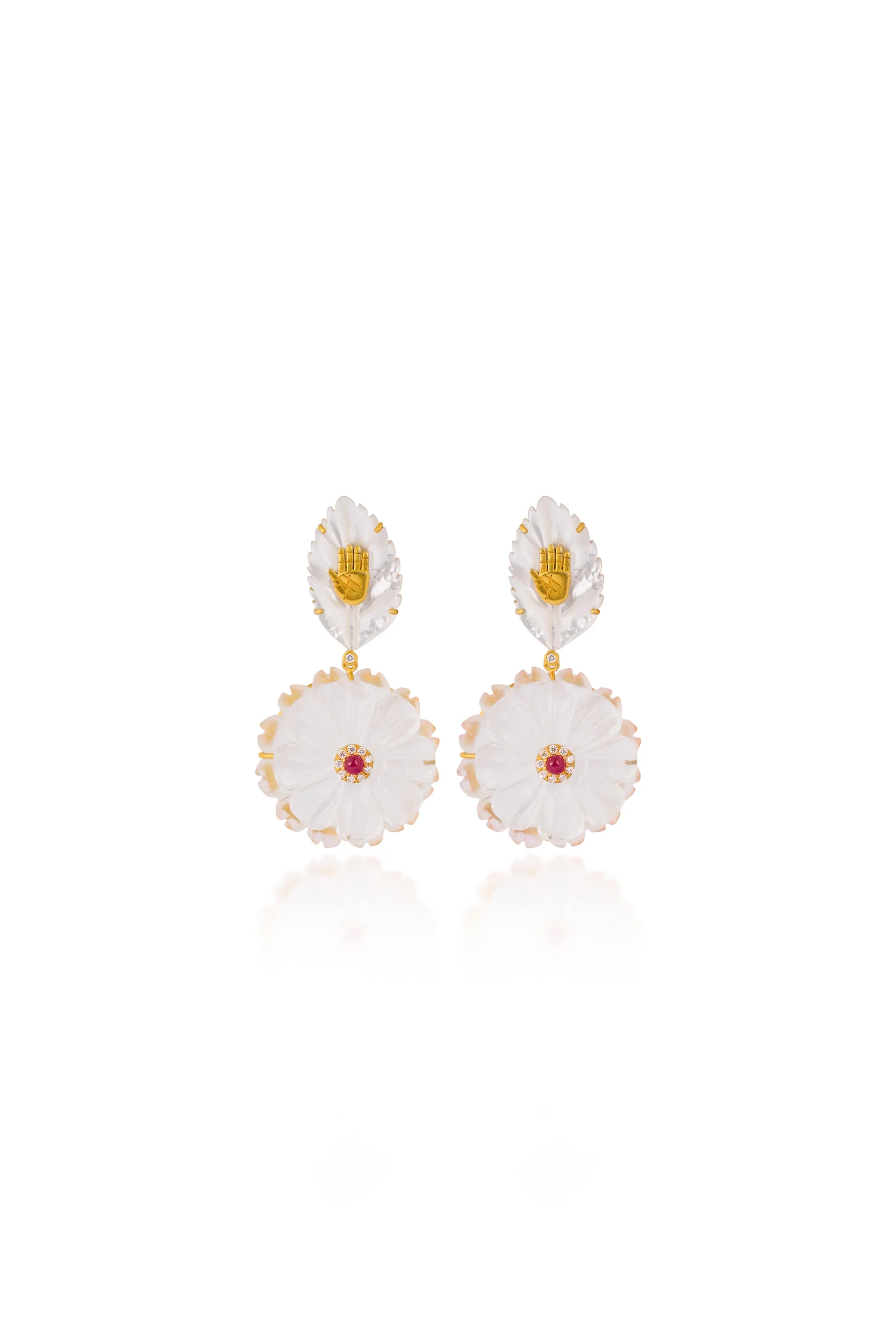 Frosted Flower Earrings