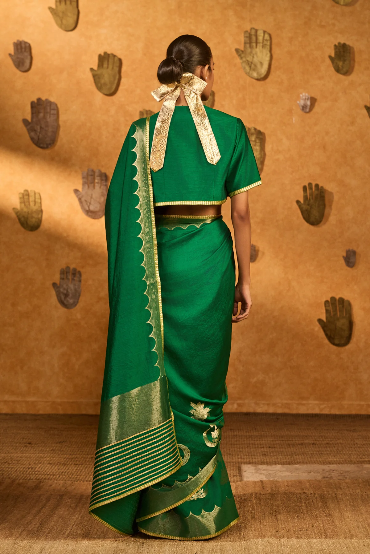 Green Coco Groove Saree - Image 2