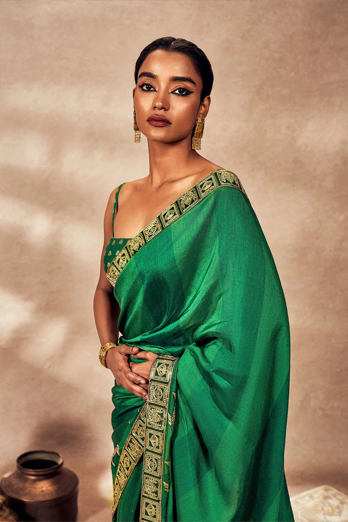 Green Mystic Saree - Image 5