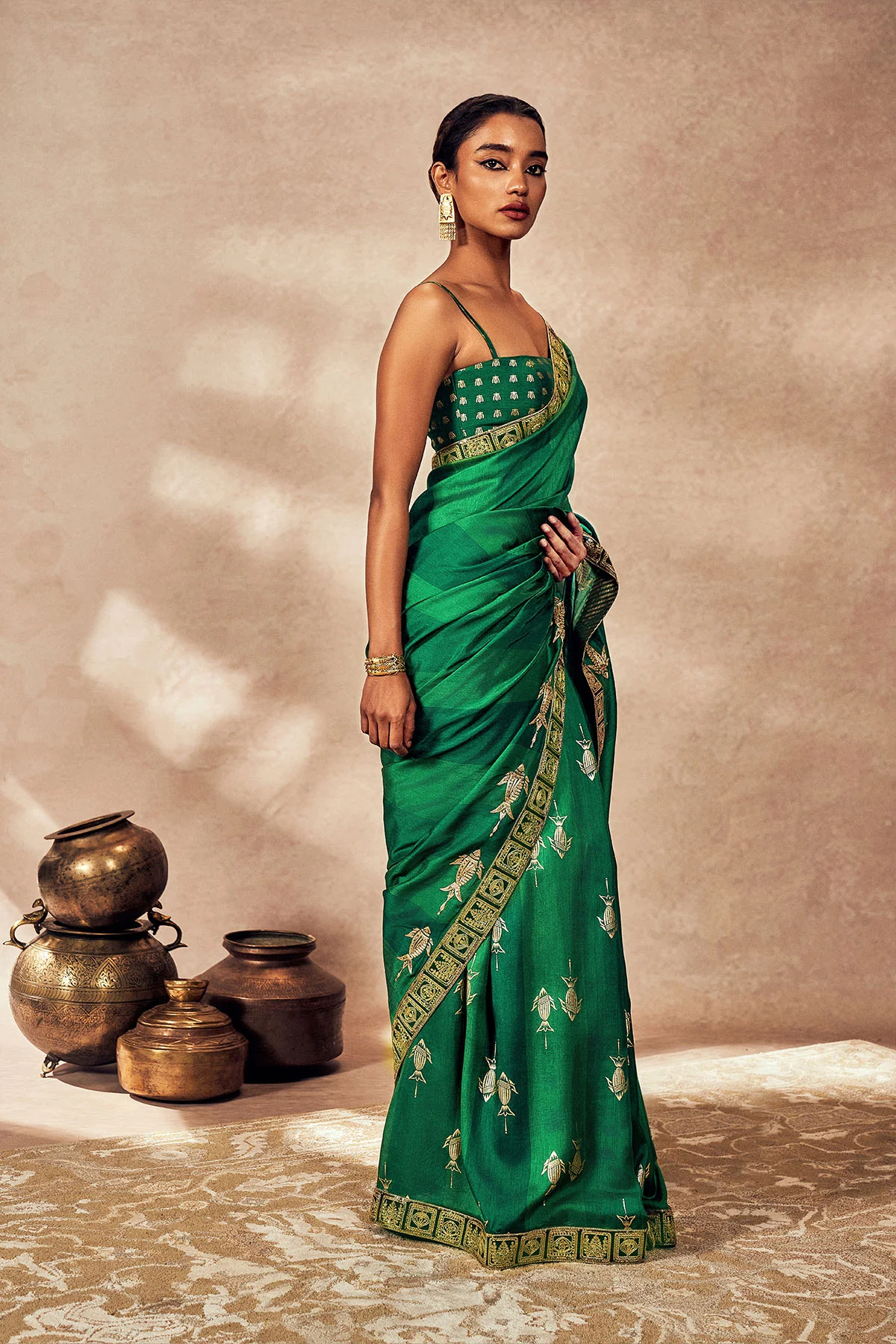 Green Mystic Saree - Image 8